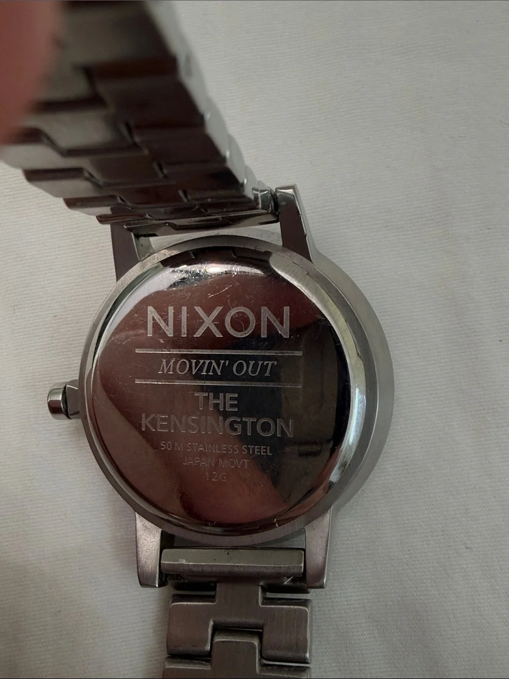 Nixon Silver and black Stainless Steel Watch